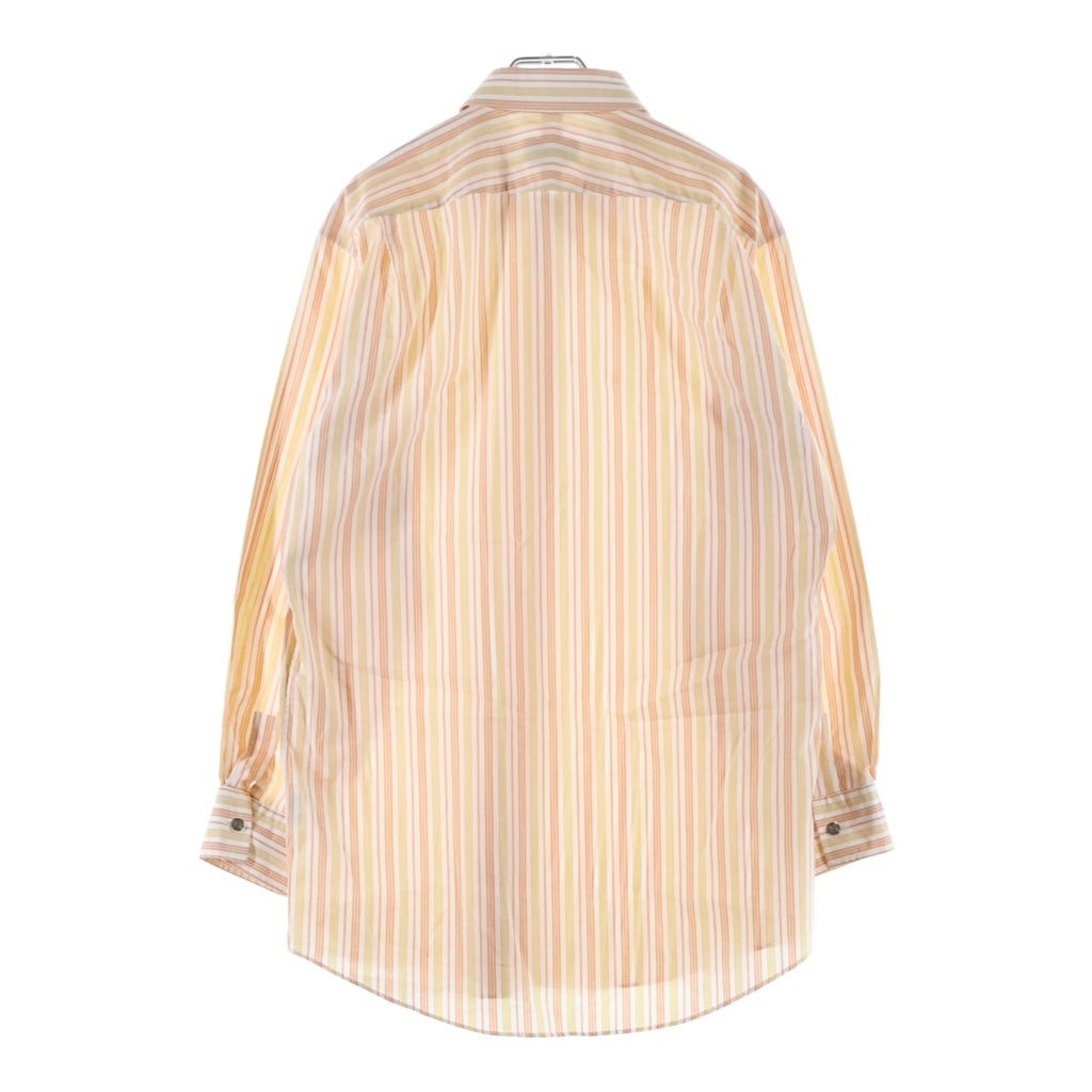 HERMES(エルメス) L/S Shirt ロングスリーブ 長袖シャツ ストライプ オレンジ