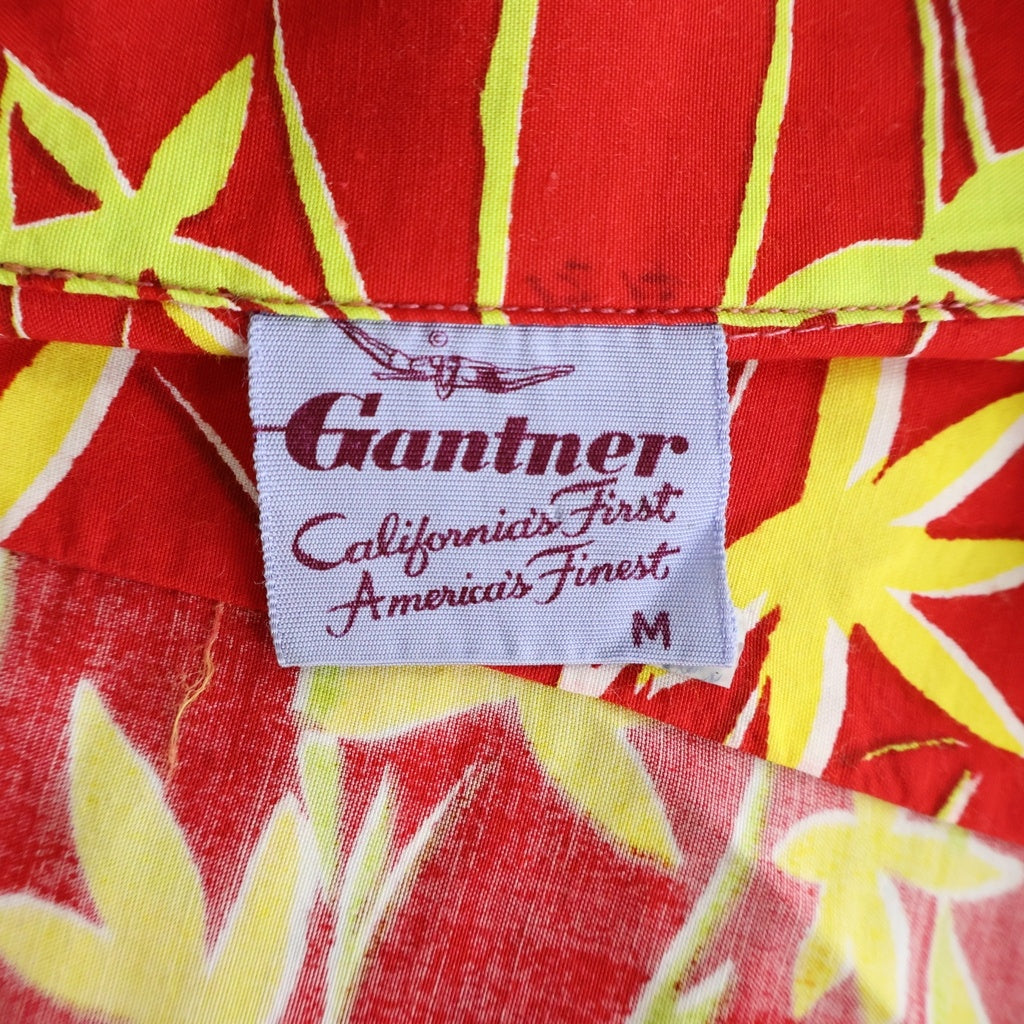 VINTAGE(ヴィンテージ) 40-50s Gantner ガントナー アロハ 半袖シャツ レッド