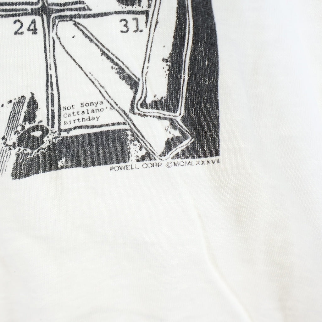 VINTAGE(ヴィンテージ) 80s Powell Peralta Janyary Tee パウエルぺラルタ スケーター 半袖Tシャツ カットソー ホワイト