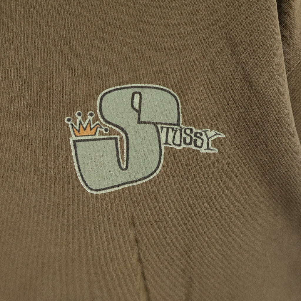 STUSSY(ステューシー) 90s OLD Phat S Tee クラウン 半袖Tシャツ カットソー ブラウン