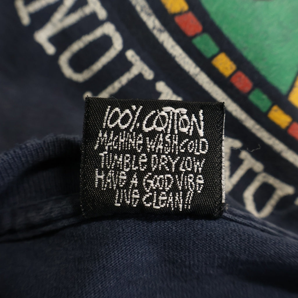 STUSSY(ステューシー) 80-90s OLD ラスタ クラウン サークルロゴ L/S Tee 長袖Tシャツ カットソー ネイビー