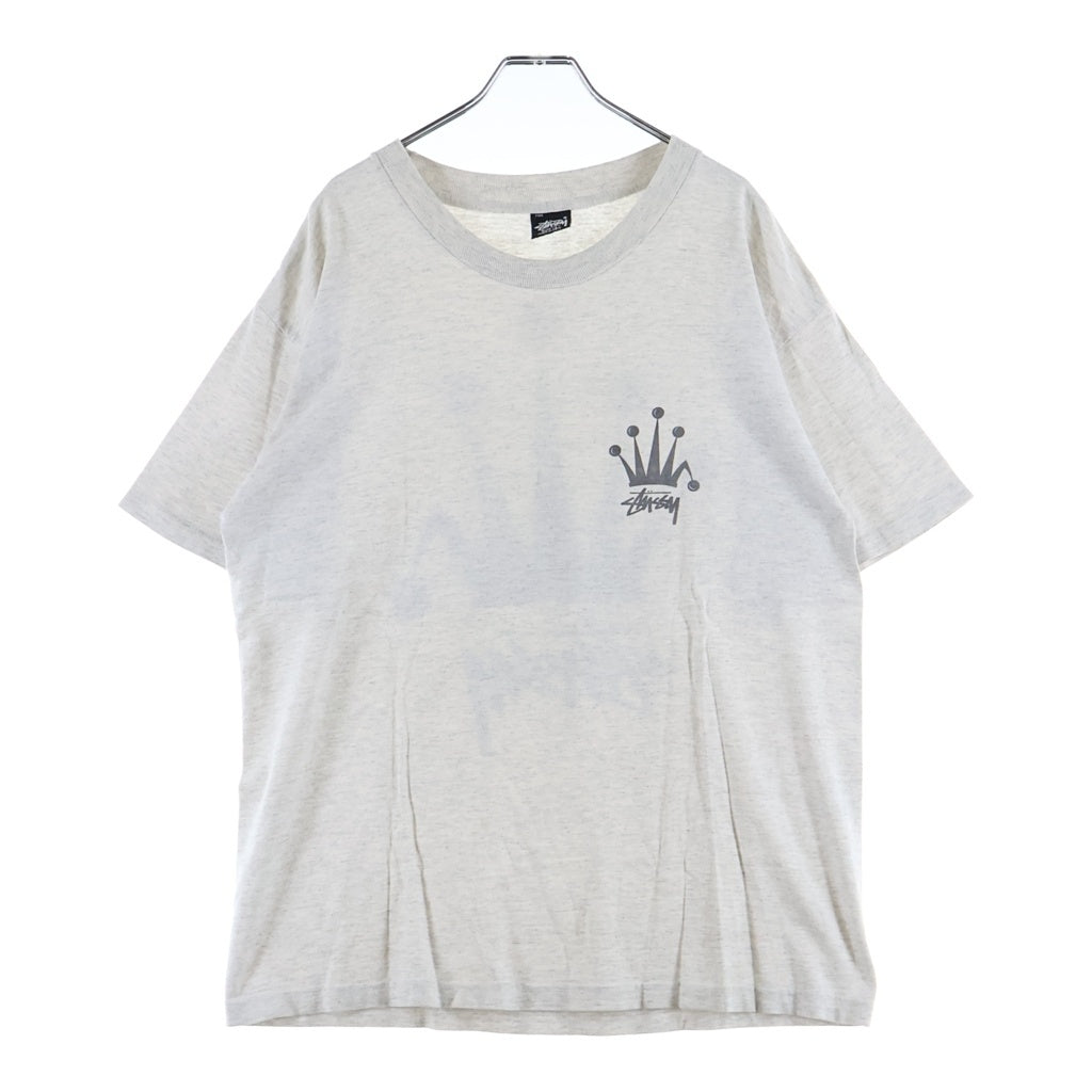 STUSSY(ステューシー) 80-90s OLD クラウンロゴ 半袖Tシャツ カットソー グレー
