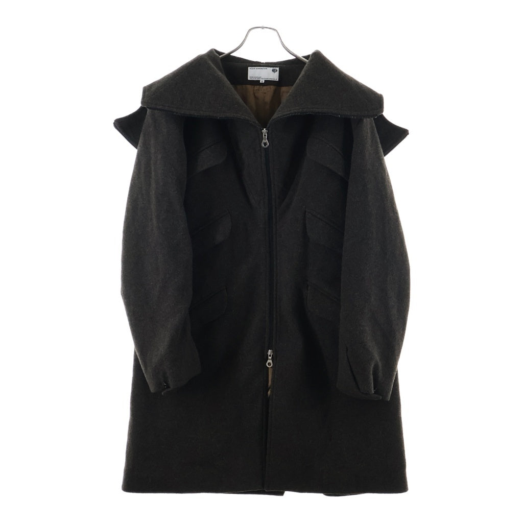 NO BRAND(ノーブランド) 90s Vexed Generation Double Zip Up Wool Coat ヴェクストジェネレーション ダブルジップアップ ウール コート ブラウン