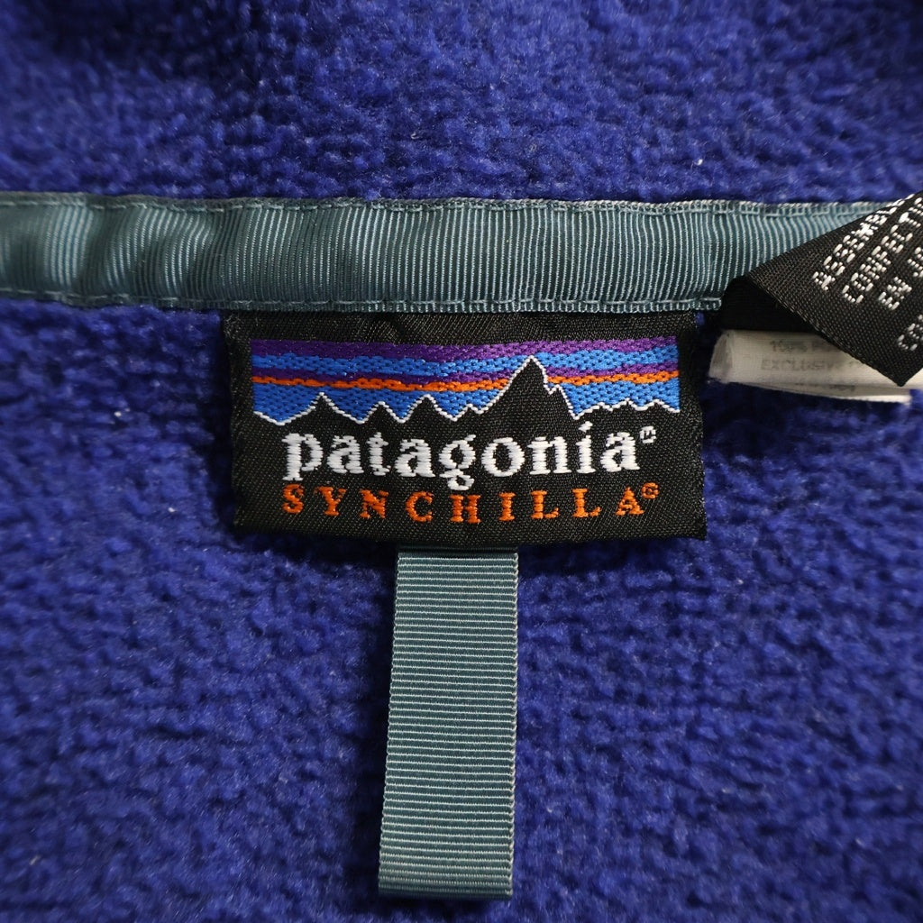 PATAGONIA(パタゴニア) 90s SYNCHILLA Snap-T 99年製 USA製 シンチラ スナップ ボタン フリース ネイビー
