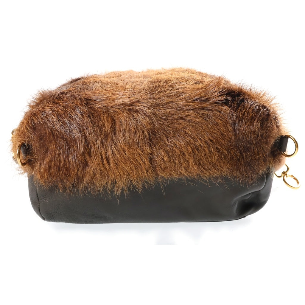 MARNI(マルニ) Convertible Fur Backpack 2WAY ファー ショルダーバッグ バッグパック ブラウン レディース