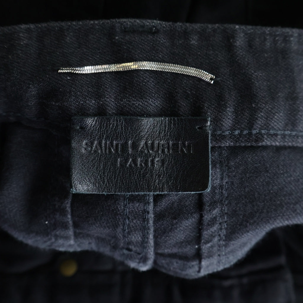 SAINT LAURENT PARIS(サンローランパリ) 14AW KNEECRASH DENIM PANTS362284 Y859F ニークラッシュ ダメージ加工 スキニーデニムパンツ ブラック