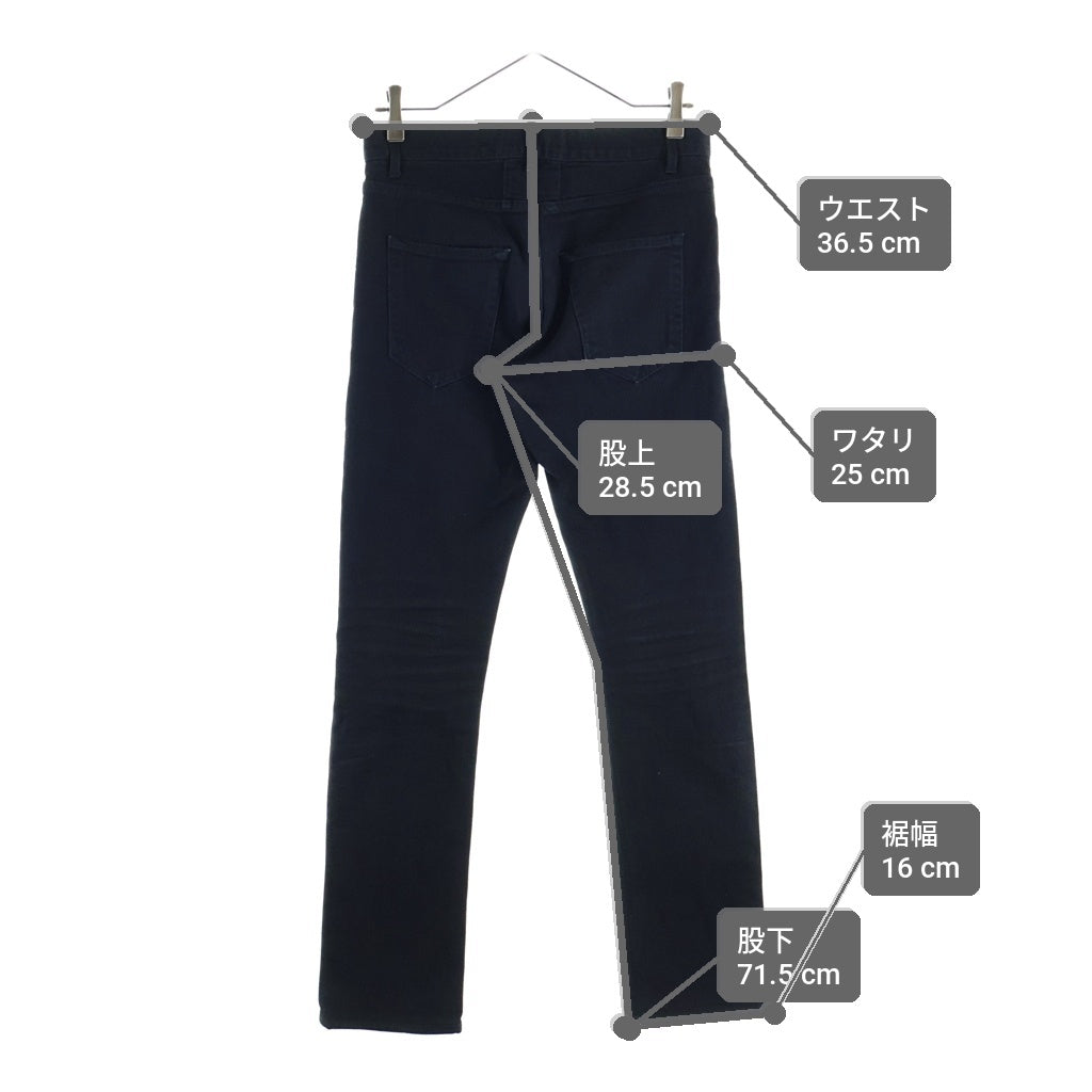 SAINT LAURENT PARIS(サンローランパリ) 14AW KNEECRASH DENIM PANTS362284 Y859F ニークラッシュ ダメージ加工 スキニーデニムパンツ ブラック