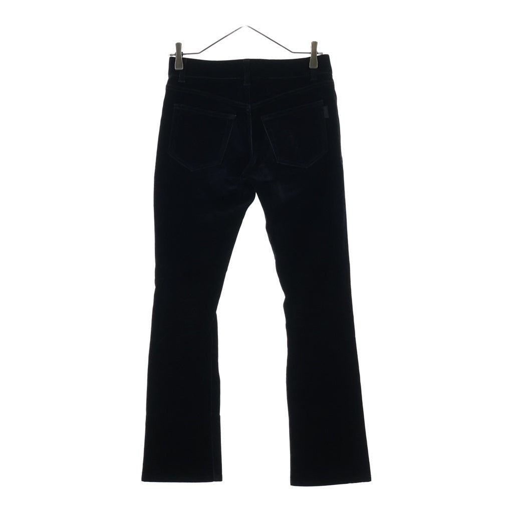 SAINT LAURENT PARIS(サンローランパリ) ボタンフライ ベロアストレートパンツ 530365 Y890R ブラック