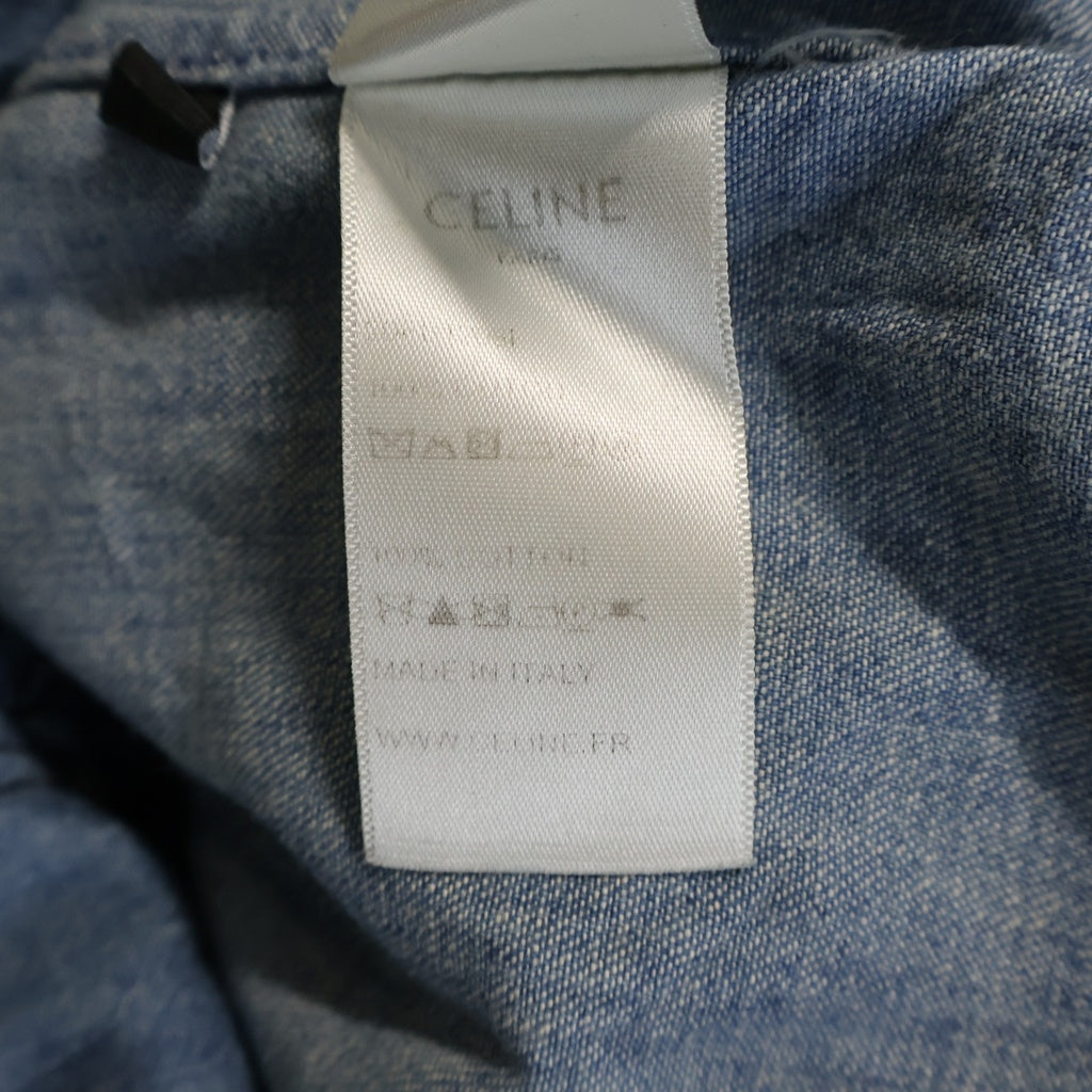 CELINE(セリーヌ) デニムウエスタン ロングスリーブ長袖シャツ 20FB1208I インディゴブルー