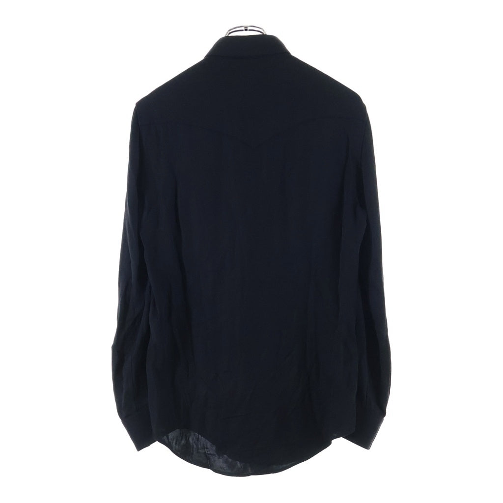 CELINE(セリーヌ) 19SS ウエスタンレーヨン ロングスリーブ長袖シャツ 2C027400E ブラック