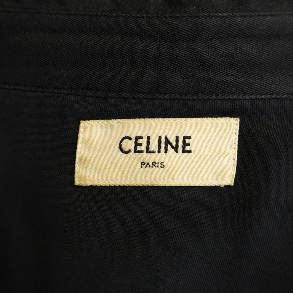 CELINE(セリーヌ) 19SS ウエスタンレーヨン ロングスリーブ長袖シャツ 2C027400E ブラック