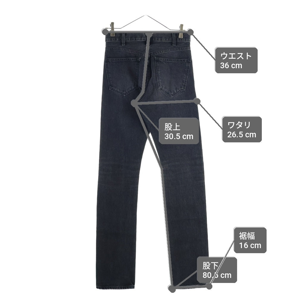 CELINE(セリーヌ) ボタンフライ ストレートデニムパンツ 1AB7 511N 38VB ブラック