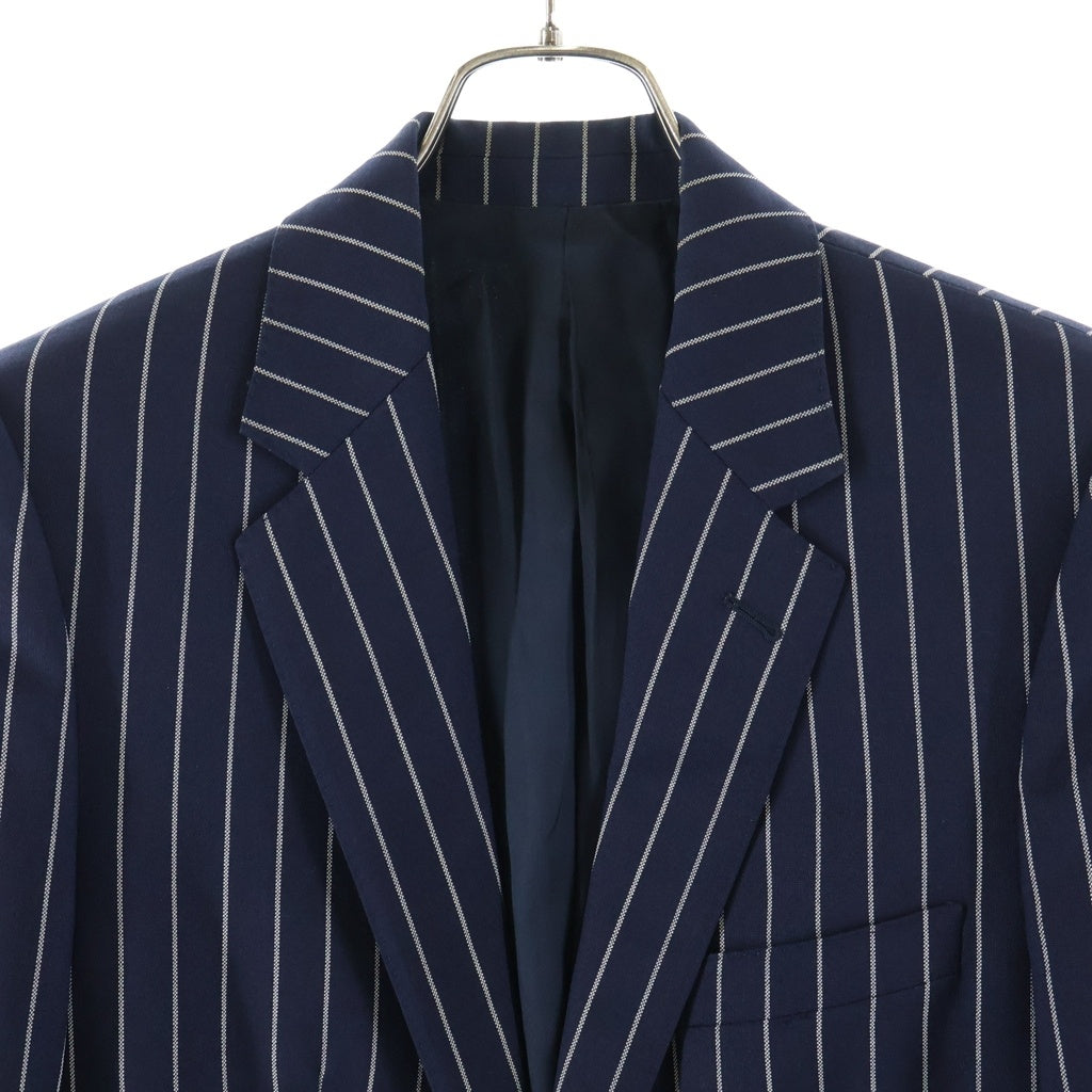 CELINE(セリーヌ) ストライプ 2B テーラードジャケット ネイビー 25ZZ1964C