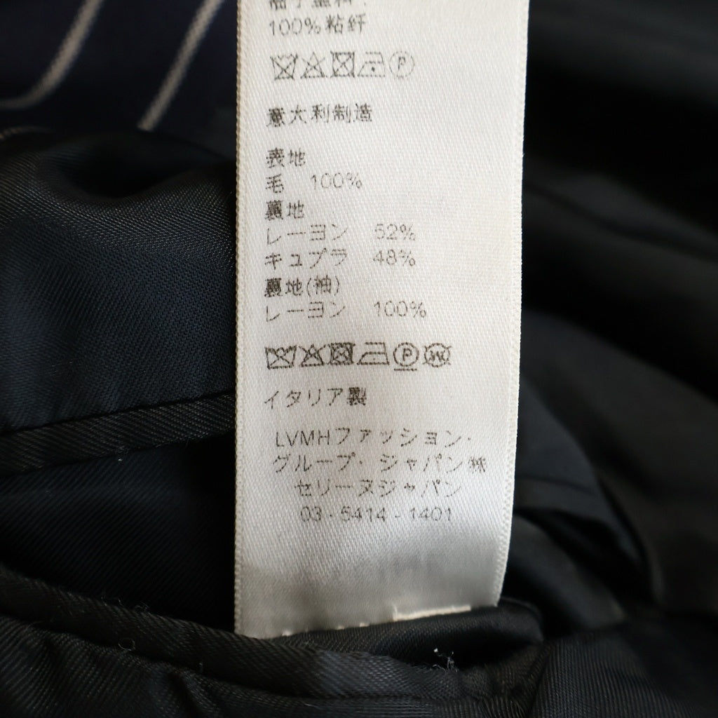 CELINE(セリーヌ) ストライプ 2B テーラードジャケット ネイビー 25ZZ1964C
