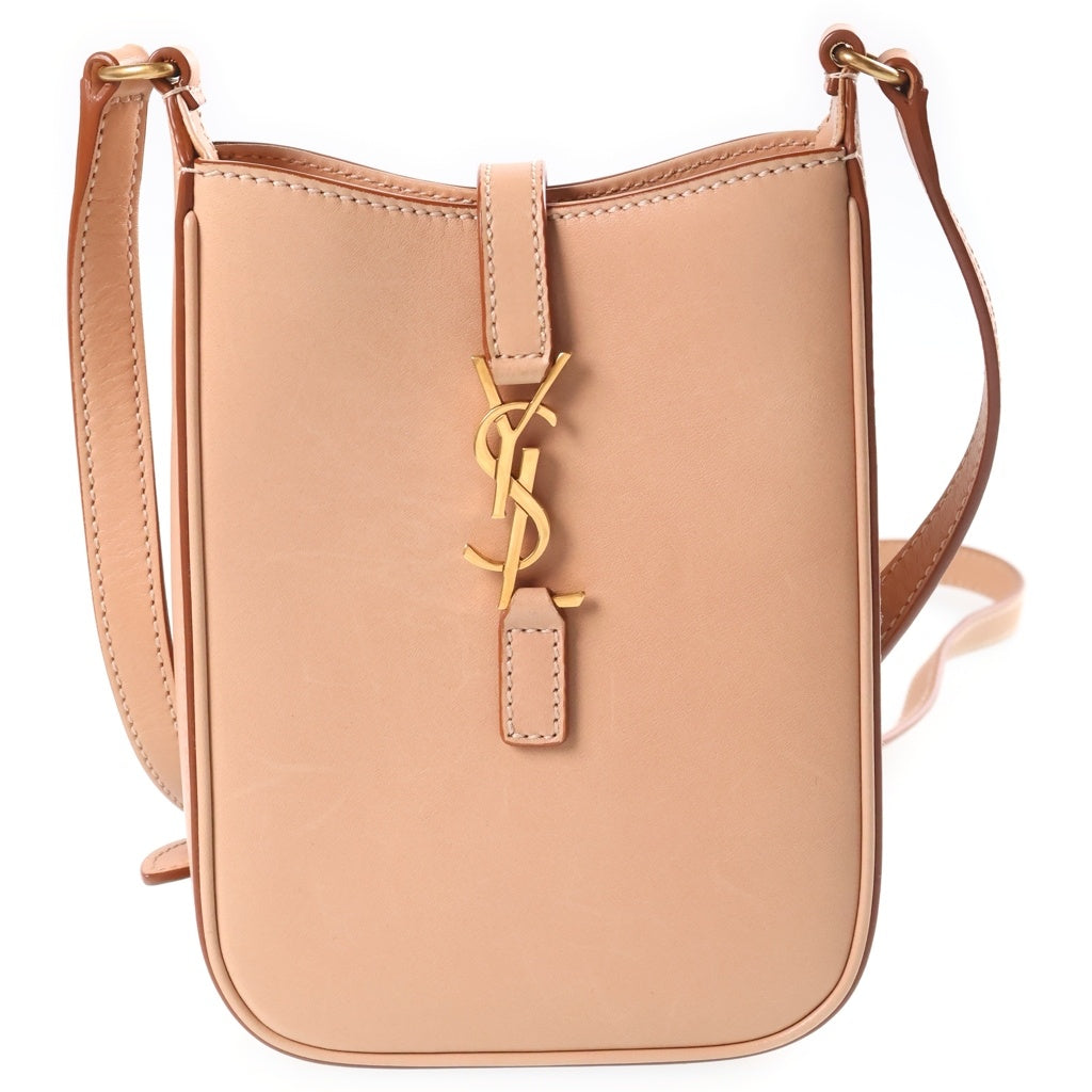 SAINT LAURENT PARIS(サンローランパリ) Le 5 A 7 カサンドラ レザーショルダーバッグ ベージュ 735214 レディース