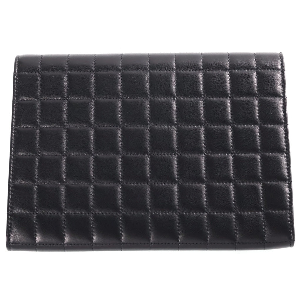 SAINT LAURENT PARIS(サンローランパリ) Quilting Leather Clutch Bag カサンドラ キルティングレザークラッチバッグ ハンドバッグ セカンドバッグ ブラック 759879 レディース