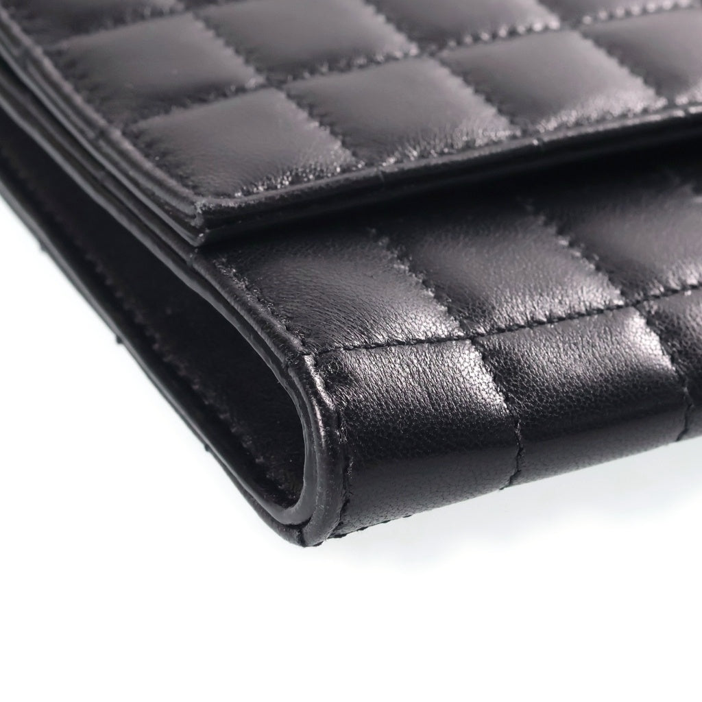 SAINT LAURENT PARIS(サンローランパリ) Quilting Leather Clutch Bag カサンドラ キルティングレザークラッチバッグ ハンドバッグ セカンドバッグ ブラック 759879 レディース