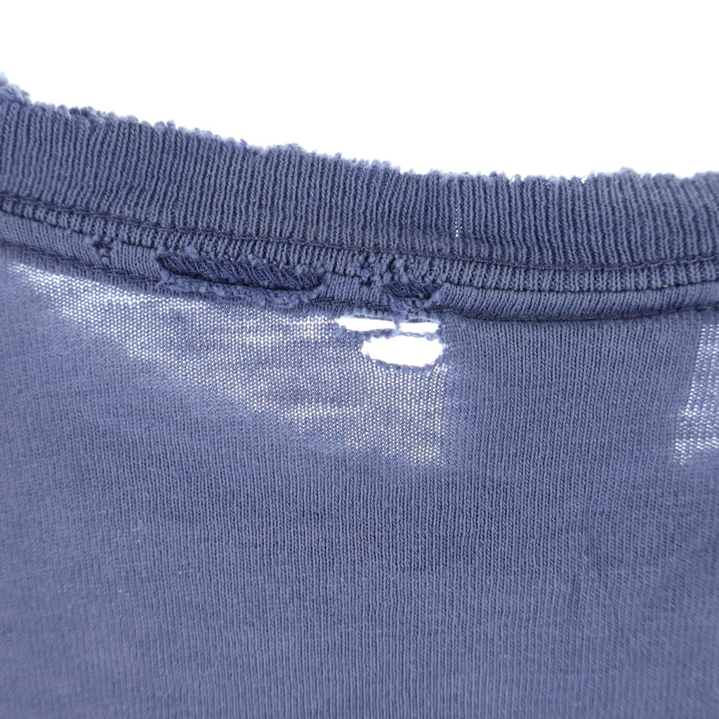 PATAGONIA(パタゴニア) 90S VINTAGE USA製 両面ロゴプリント クルーネック半袖Tシャツ カットソー ネイビー