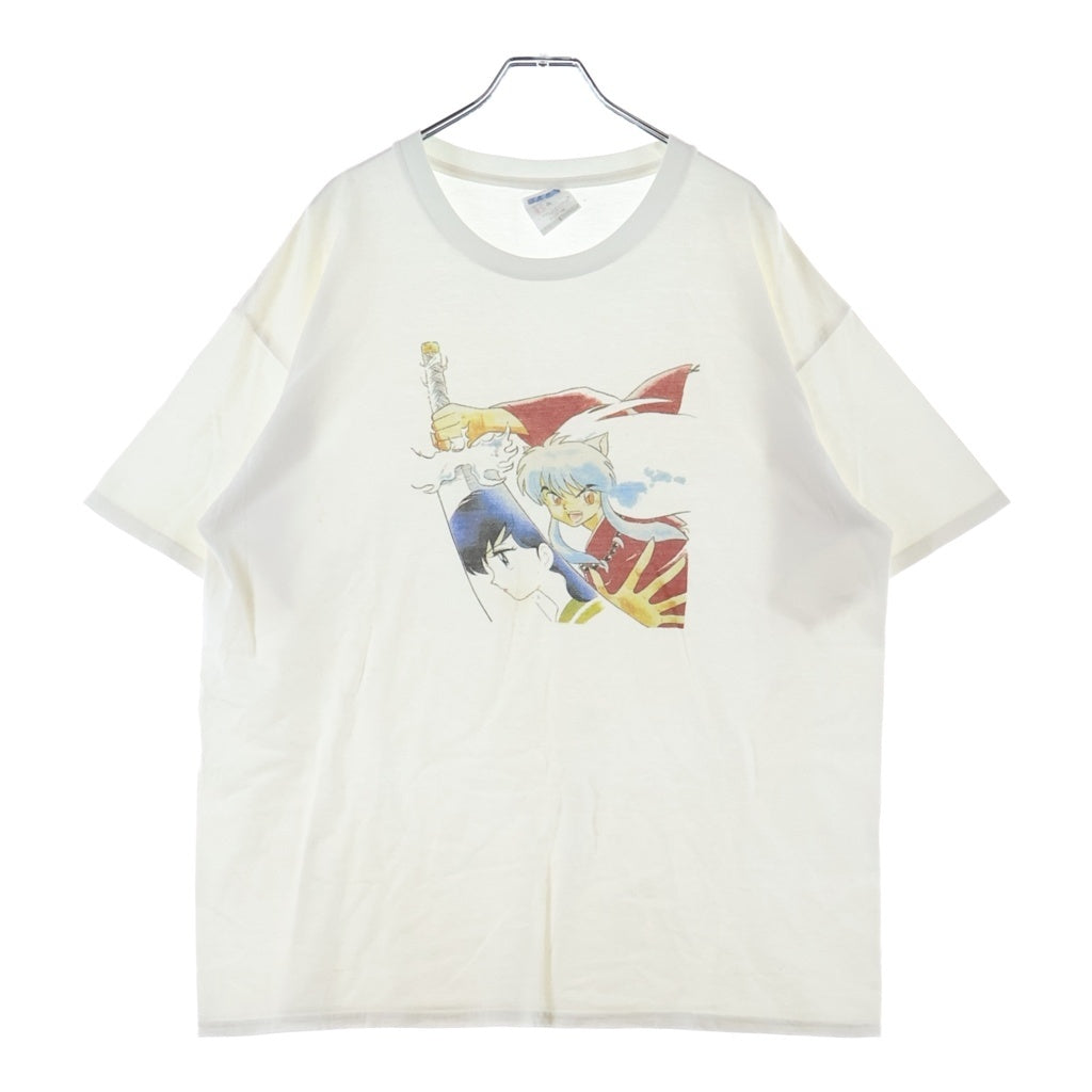 VINTAGE(ヴィンテージ) 00S VINTAGE 犬夜叉 BOOLEG ブートレグ アニメプリント クルーネック半袖Tシャツ カットソー ホワイト