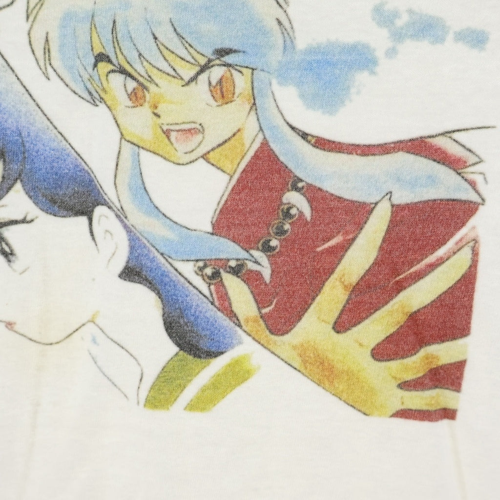 VINTAGE(ヴィンテージ) 00S VINTAGE 犬夜叉 BOOLEG ブートレグ アニメプリント クルーネック半袖Tシャツ カットソー ホワイト