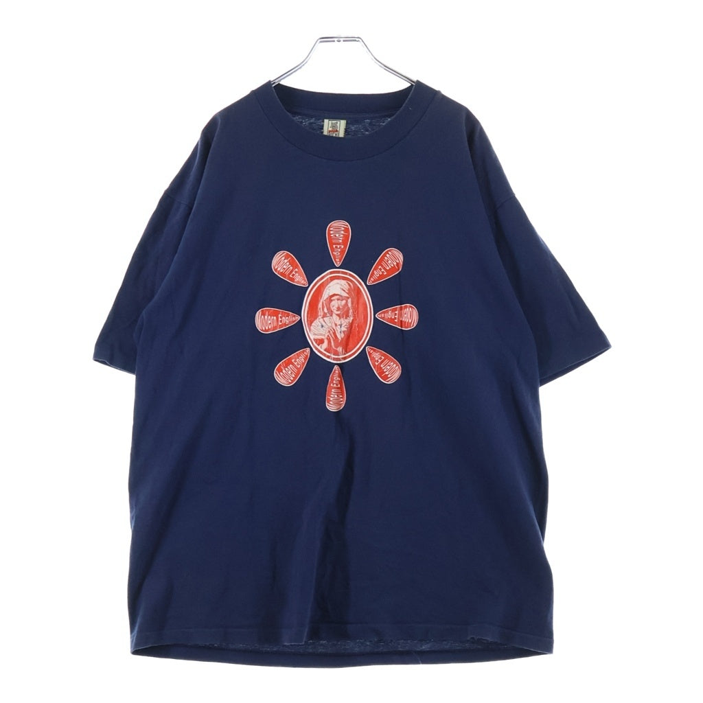 VINTAGE(ヴィンテージ) 90S MODERN ENGLISH GRAPHIC PRINT S/S TEE モダン・イングリッシュ グラフィック プリント半袖Tシャツ カットソー ネイビー