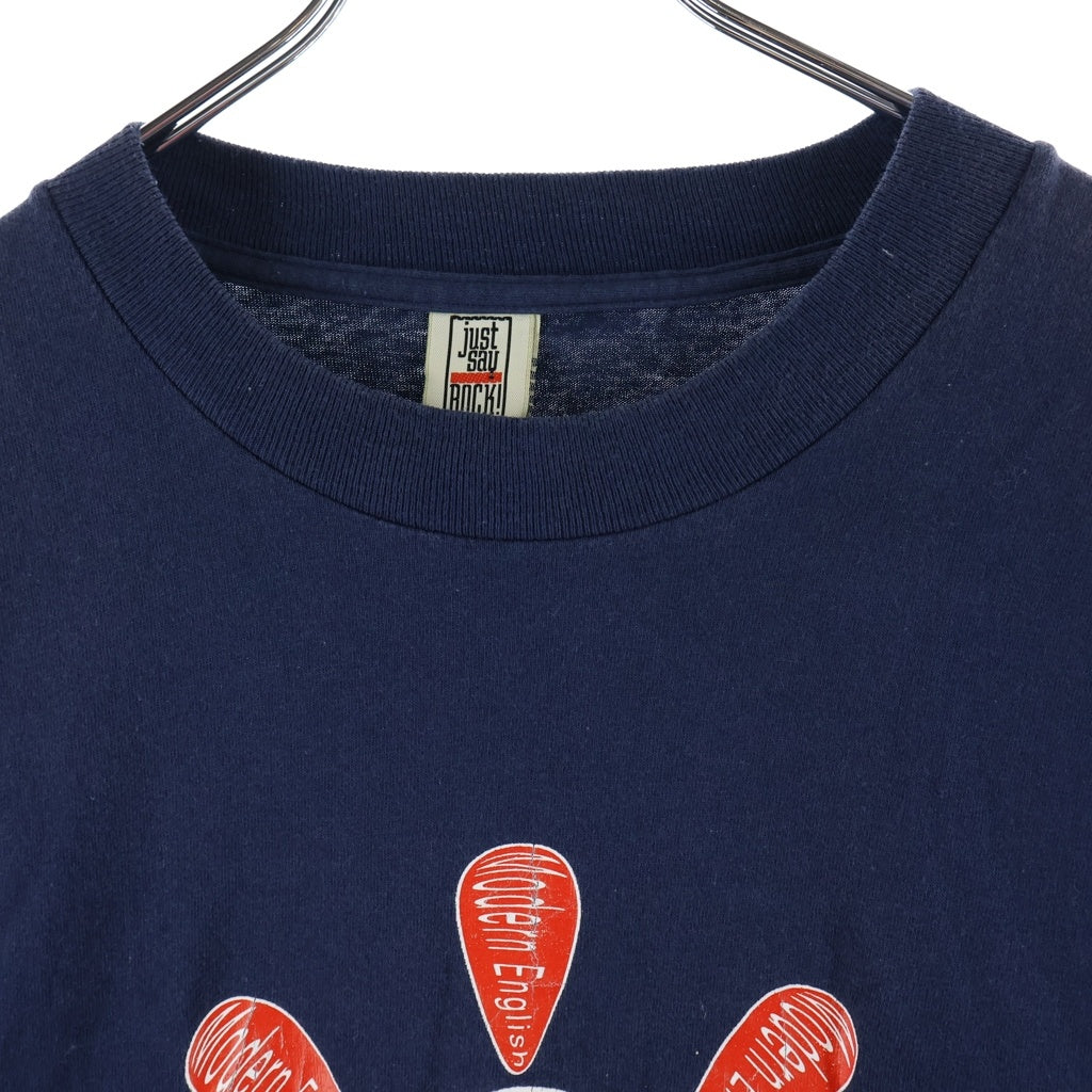VINTAGE(ヴィンテージ) 90S MODERN ENGLISH GRAPHIC PRINT S/S TEE モダン・イングリッシュ グラフィック プリント半袖Tシャツ カットソー ネイビー