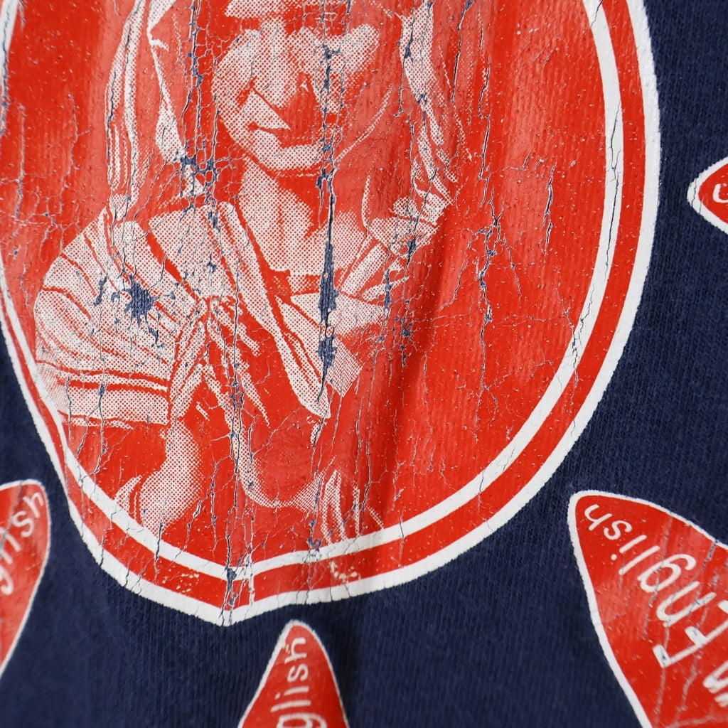 VINTAGE(ヴィンテージ) 90S MODERN ENGLISH GRAPHIC PRINT S/S TEE モダン・イングリッシュ グラフィック プリント半袖Tシャツ カットソー ネイビー