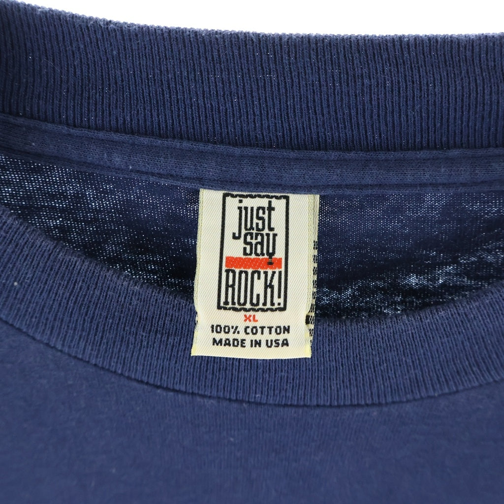 VINTAGE(ヴィンテージ) 90S MODERN ENGLISH GRAPHIC PRINT S/S TEE モダン・イングリッシュ グラフィック プリント半袖Tシャツ カットソー ネイビー