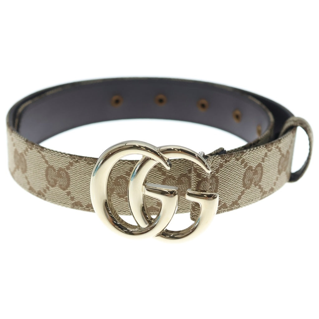 GUCCI(グッチ) Double G Belt GGスプリーム ダブルG レザーベルト ベージュ 625839 レディース