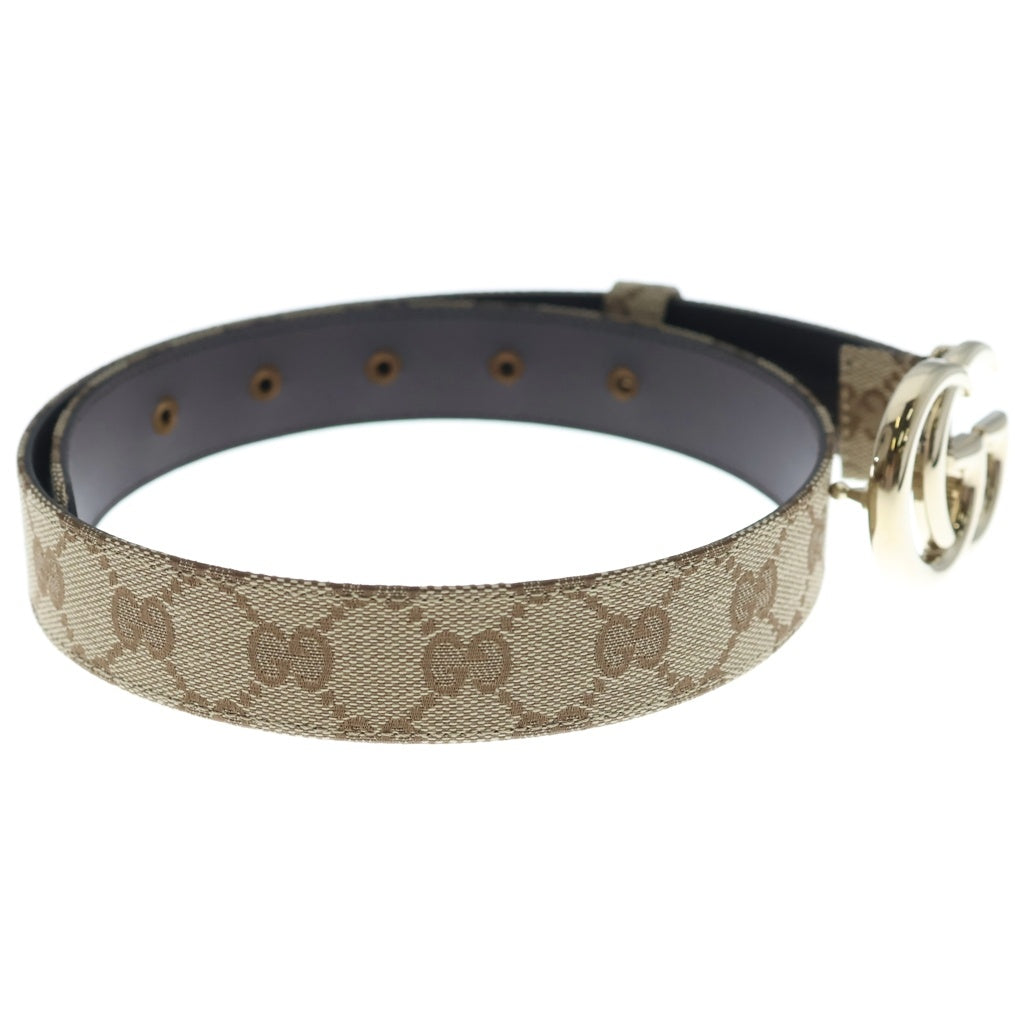 GUCCI(グッチ) Double G Belt GGスプリーム ダブルG レザーベルト ベージュ 625839 レディース