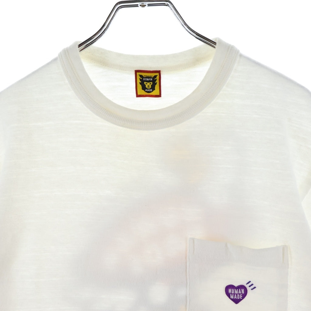 HUMAN MADE(ヒューマンメイド) 24SS LIMITED FUKUOKA HAWK PRINT COTTON POCKET TEE 福岡限定 鷲プリント 半袖コットンTシャツ カットソー ホワイト
