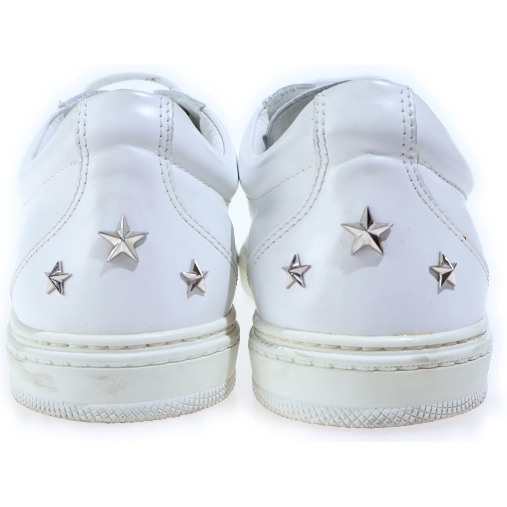 JIMMY CHOO(ジミーチュウ) CASH STAR STUDS SOFT LEATHER LOW CUT SNEAKER キャッシュ 星型スタッズ ソフトレザースニーカー ホワイト