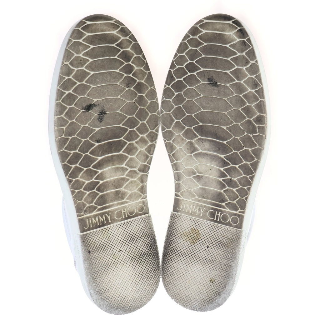 JIMMY CHOO(ジミーチュウ) CASH STAR STUDS SOFT LEATHER LOW CUT SNEAKER キャッシュ 星型スタッズ ソフトレザースニーカー ホワイト