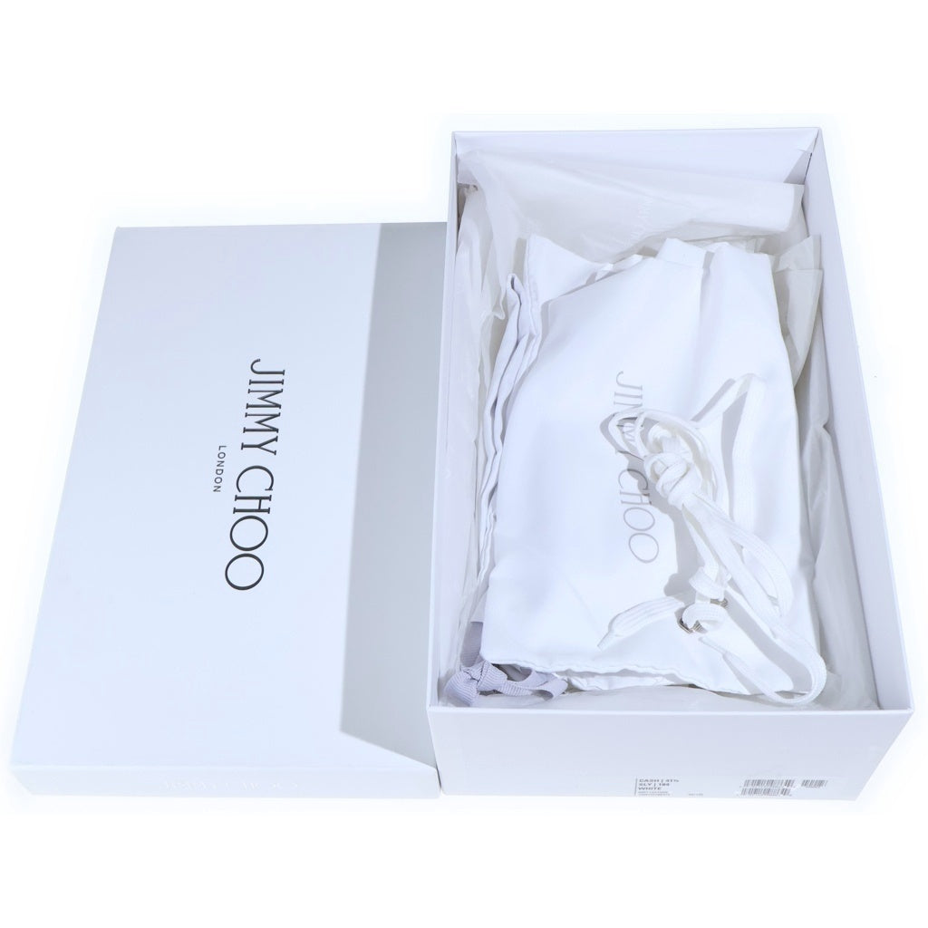 JIMMY CHOO(ジミーチュウ) CASH STAR STUDS SOFT LEATHER LOW CUT SNEAKER キャッシュ 星型スタッズ ソフトレザースニーカー ホワイト