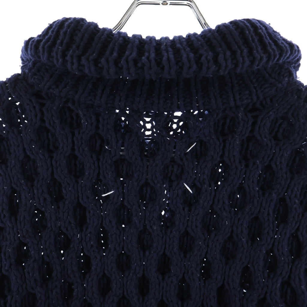 Maison Martin Margiela(メゾンマルタンマルジェラ) 09AW ここのえ期 CHUNCKY BUTTON KNIT チャンキーニットブルゾン ボタンカーディガン ネイビー