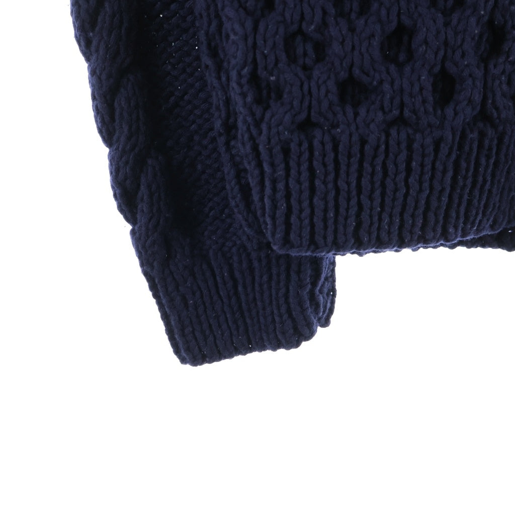 Maison Martin Margiela(メゾンマルタンマルジェラ) 09AW ここのえ期 CHUNCKY BUTTON KNIT チャンキーニットブルゾン ボタンカーディガン ネイビー