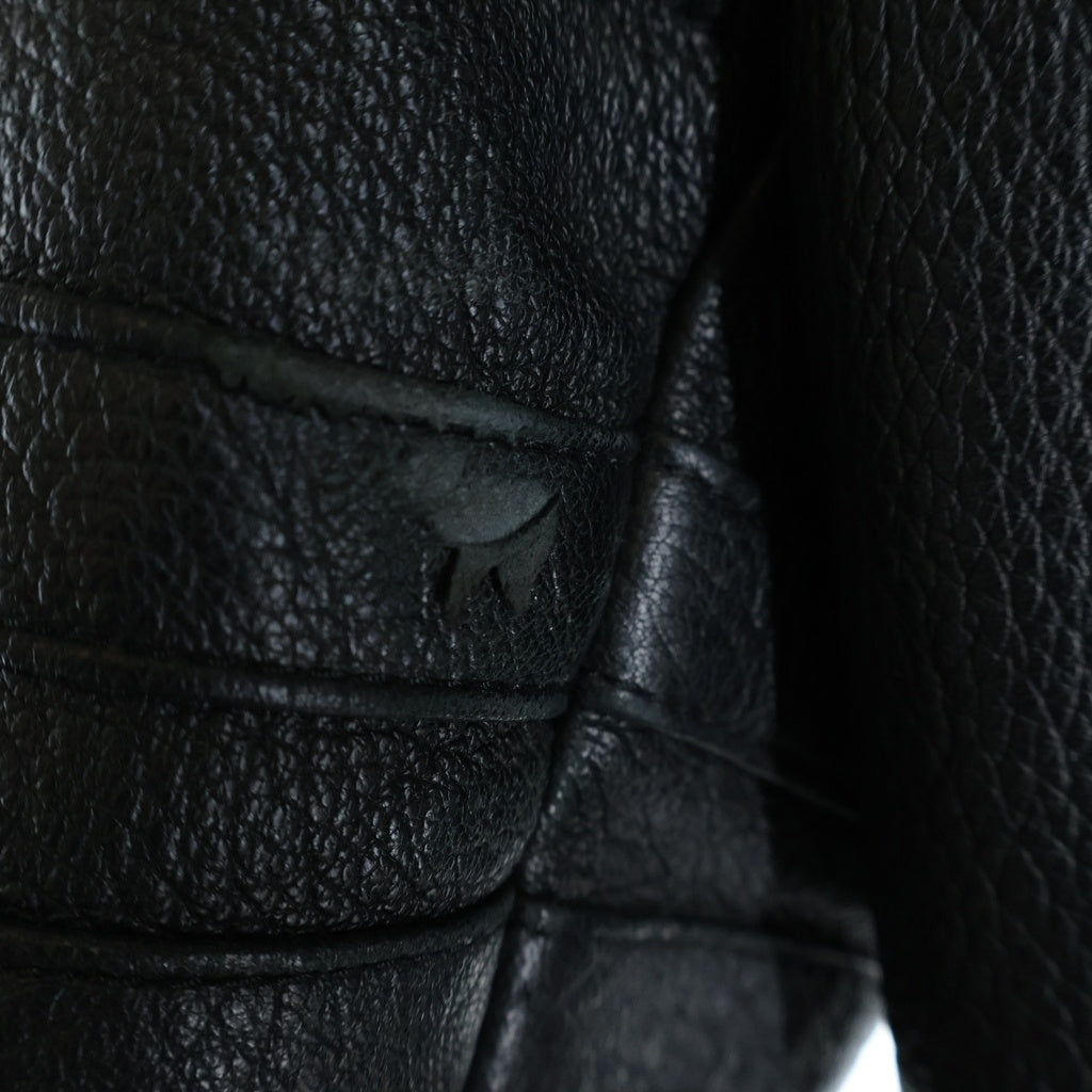 CELINE(セリーヌ) BIKER LETHER RIDERS JACKET フィービー期 バイカーレザーライダースジャケット ブラック 2 5H99/6287 レディース