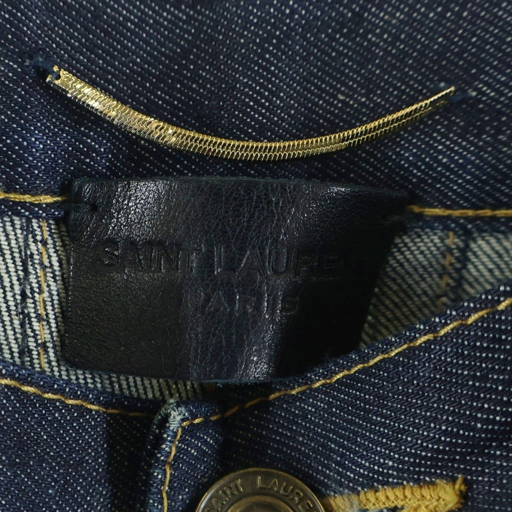 SAINT LAURENT PARIS(サンローランパリ) Hedi期 ジップフライ ハイウイエストスキニージーンズ デニム インディゴ D01 W/SK-LW