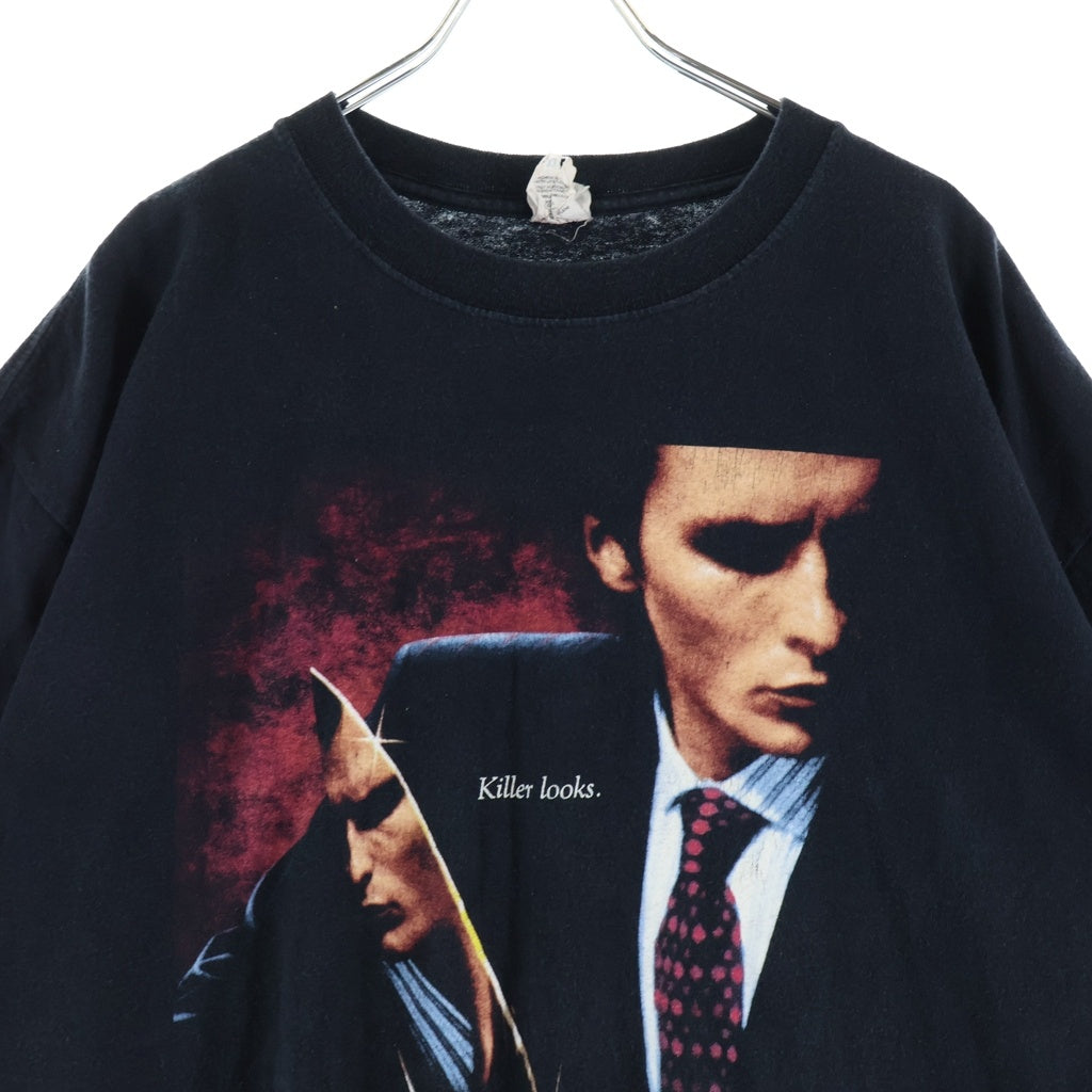 VINTAGE(ヴィンテージ) 00s AMERICAN PSYCHO KILLER LOOKS アメリカンサイコ ムービー 映画 半袖Tシャツ カットソー ブラック