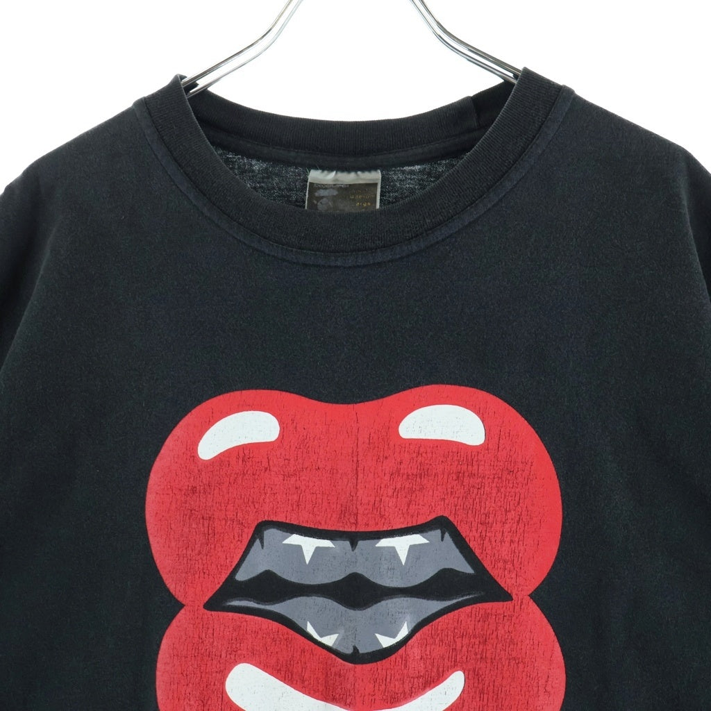 A BATHING APE(アベイシングエイプ) VINTAGE BAPE HEADS SHOW 2003 LIMITED LIPS AND TONGUE PRINT S/S TEE ヴィンテージ リップス&タン プリント半袖Tシャツ カットソー ブラック