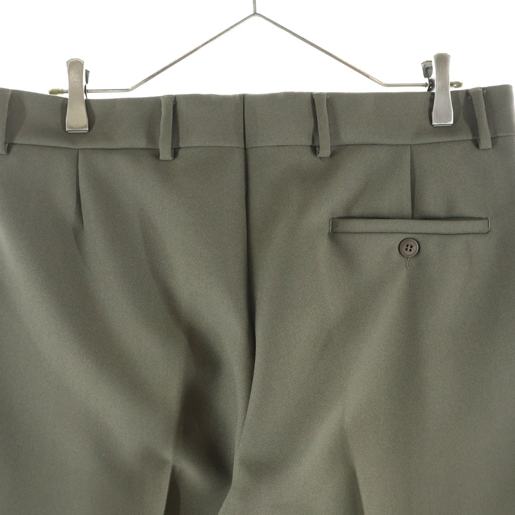 miumiu(ミュウミュウ) 00S ARCHIVE POLYESTER SLACKS PANTS アーカイブ ポリエステル スラックスパンツ カーキ