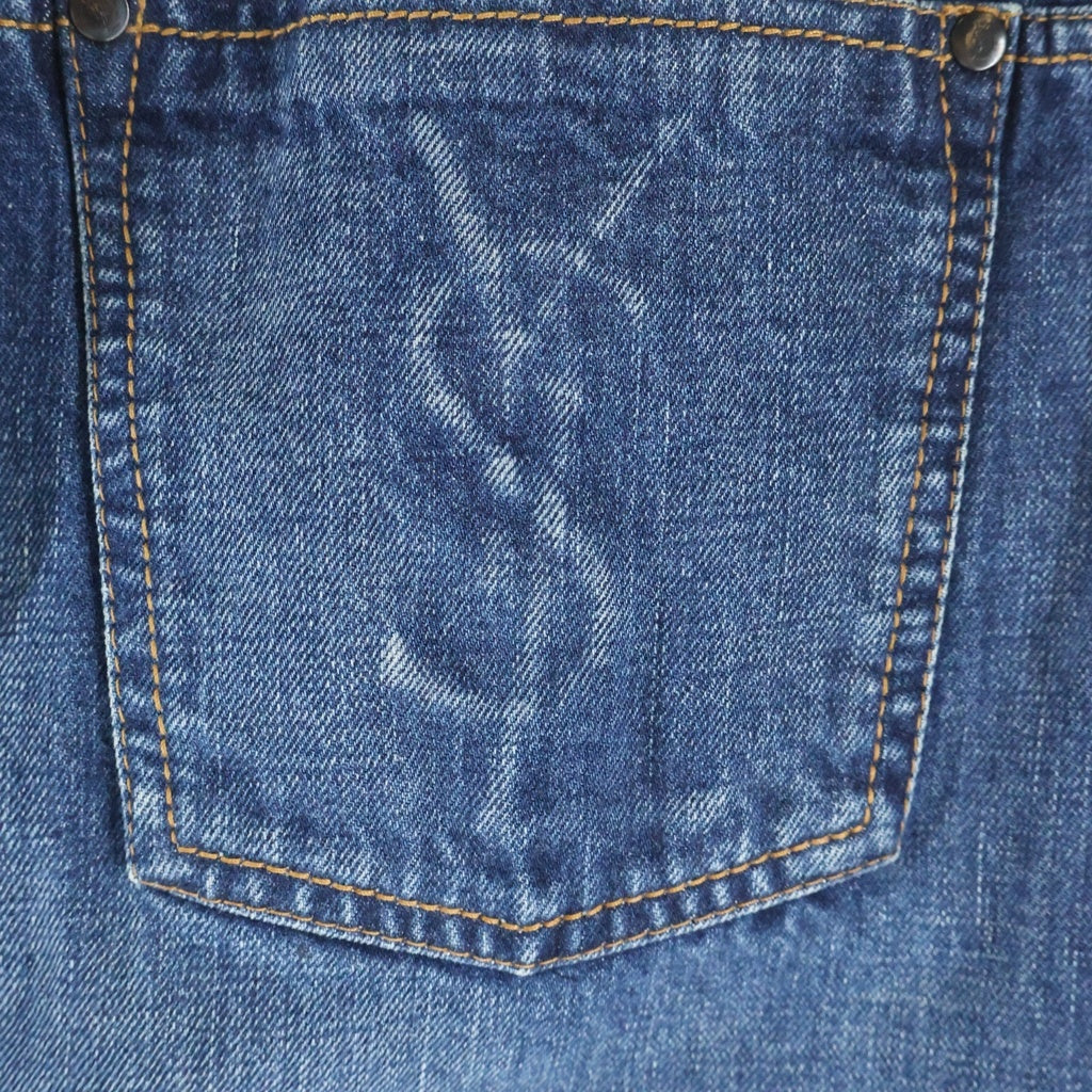 Yves Saint Laurent rive gauche(イヴサンローランリヴゴーシュ) 04SS TOM FORD FLARE DENIM PANTS トム・フォード期 カサンドラロゴ フレアデニムパンツ インディゴ