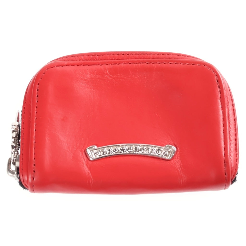 CHROME HEARTS(クロムハーツ) COIN CASE ロジウム加工 ダガージップ コインケース レッド