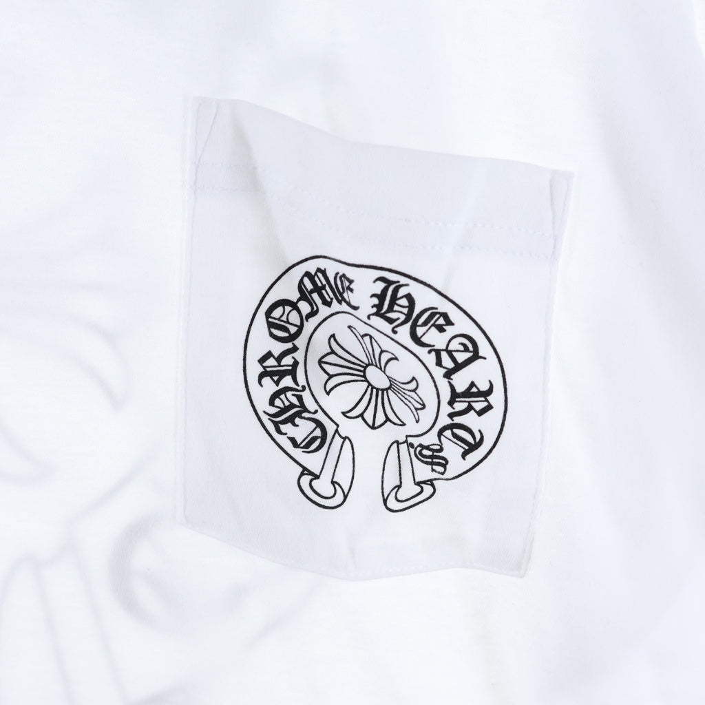 CHROME HEARTS(クロムハーツ) Back CH PLS Tee バック ホースシューCH 半袖Tシャツ カットソー ホワイト