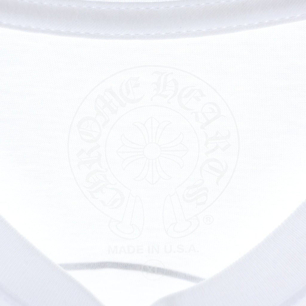 CHROME HEARTS(クロムハーツ) Back CH PLS Tee バック ホースシューCH 半袖Tシャツ カットソー ホワイト