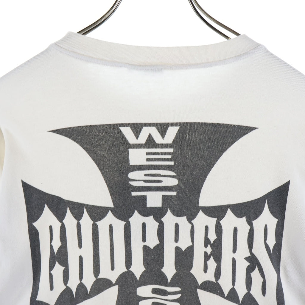 VINTAGE(ヴィンテージ) 90-00s West Coast Choppers L/S Tee ウエストコーストチョッパーズ アイアンクロス 長袖Tシャツ カットソー ホワイト