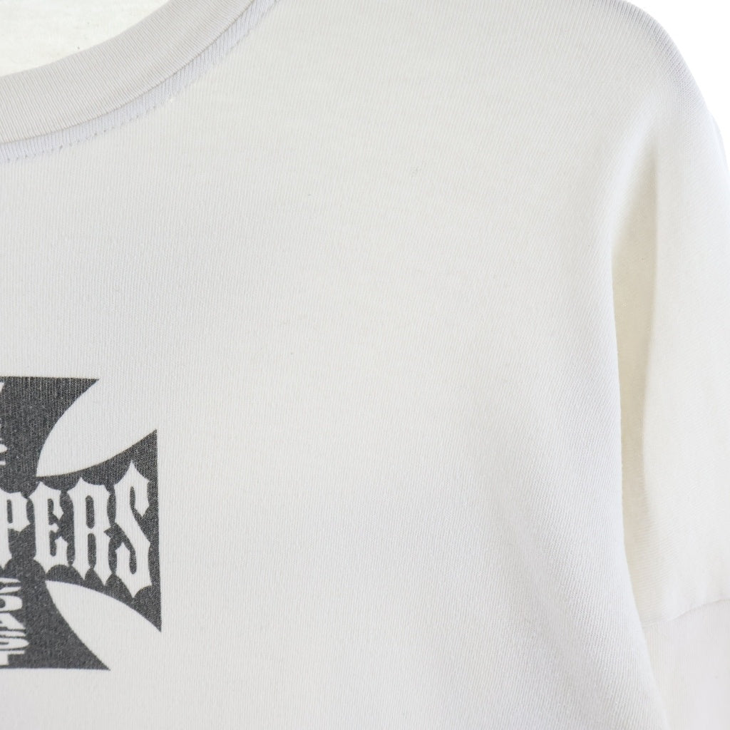 VINTAGE(ヴィンテージ) 90-00s West Coast Choppers L/S Tee ウエストコーストチョッパーズ アイアンクロス 長袖Tシャツ カットソー ホワイト
