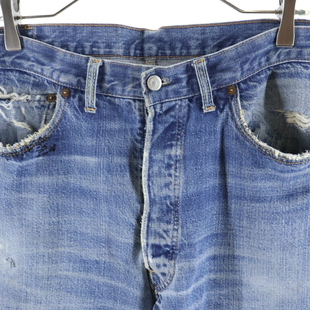 Levi's(リーバイス) 40-50s VINTAGE 501XX 片面BIG E 紙パッチ ボタン裏16 ボタンフライ デニム パンツ インディゴ