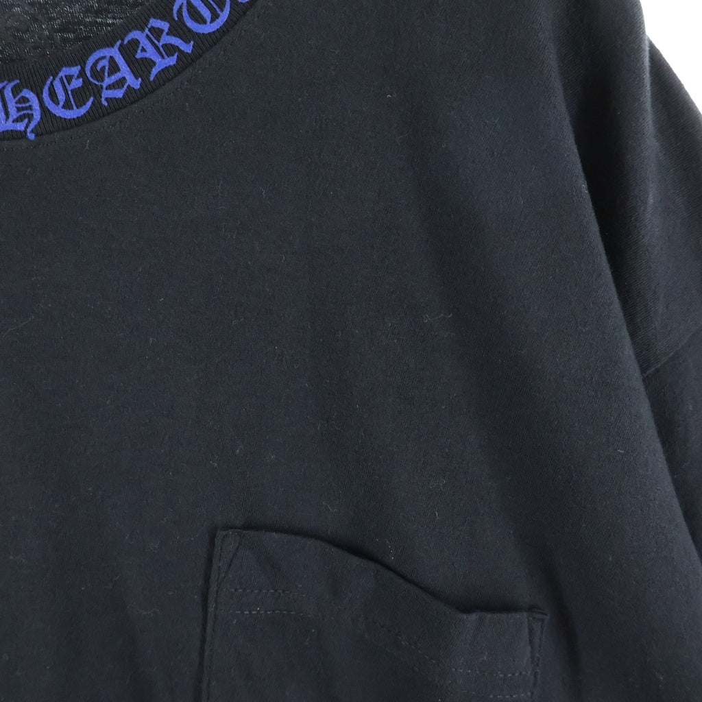 CHROME HEARTS(クロムハーツ) Neck Logo T-Shirt ネックロゴ 半袖Tシャツ カットソー ブラック/ブルー
