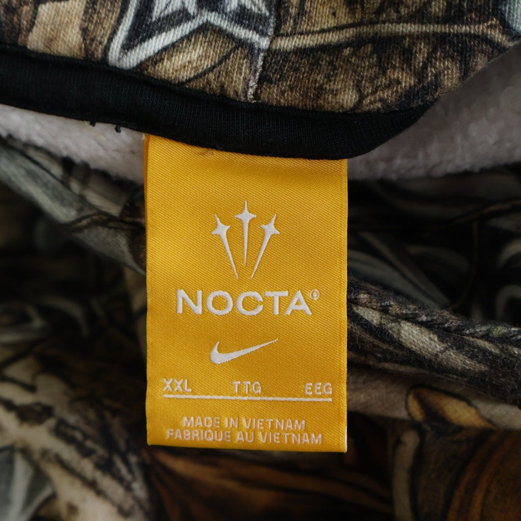 CHROME HEARTS(クロムハーツ) ×NIKE×NOCTA DRAKE HOODIE ナイキ ノクタ ドレイク バックホースシュープリント プルオーバースウェットパーカー ブラウン